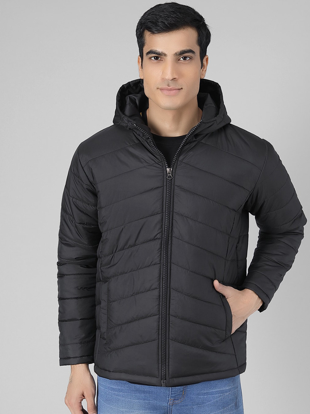 Buy Kotty Men Black Solid Padded Jacket Jackets for Men 13004616 Myntra