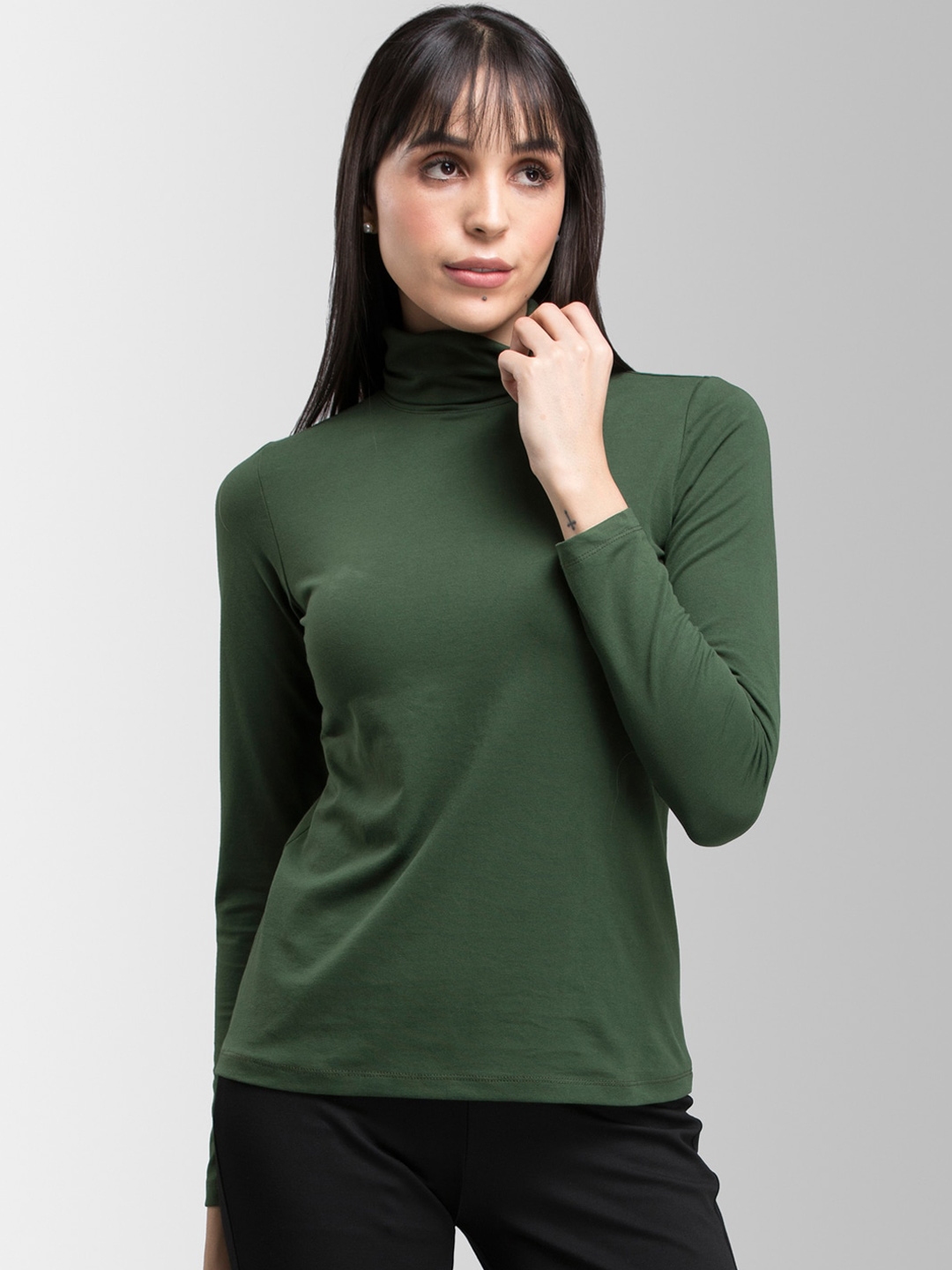 turtle neck t shirt women's