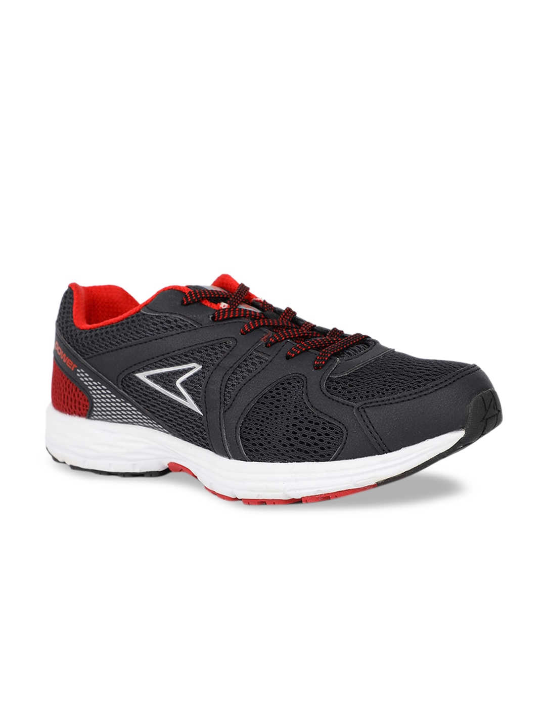 Buy Power Men Black PU Running Shoes - Sports Shoes for Men 12998178 ...