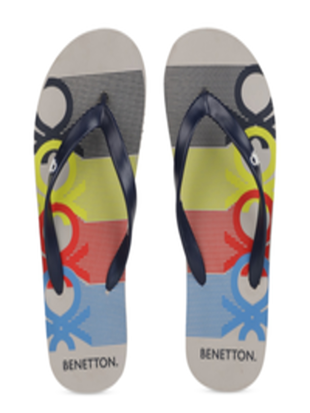 Buy United Colors Of Benetton Men Multicoloured Printed Thong Flip ...