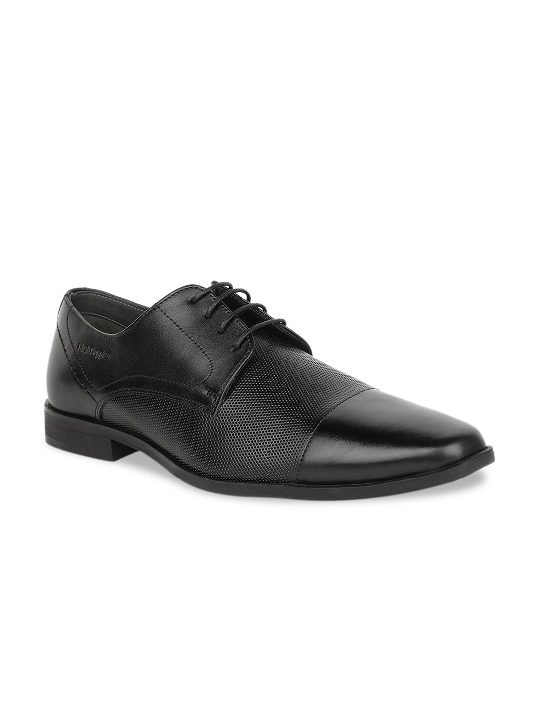 Buy Hush Puppies Men Black Solid Formal Leather Derbys - Formal Shoes ...