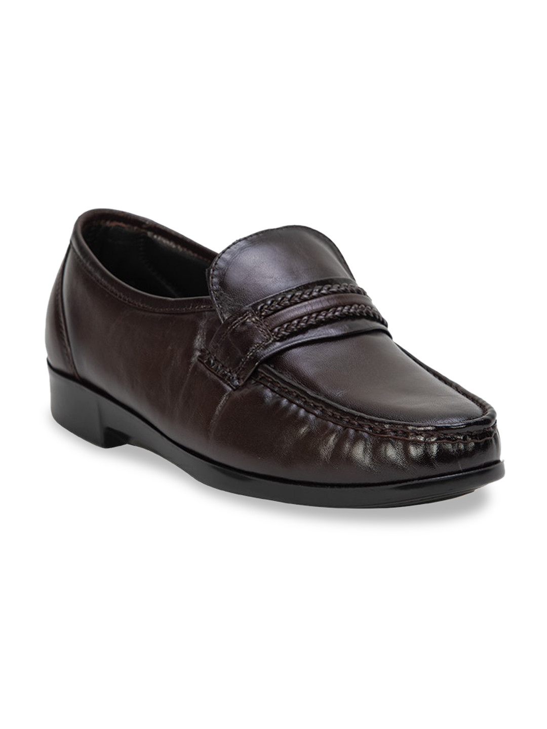 Buy VON WELLX GERMANY Men Brown Leather Loafers Casual