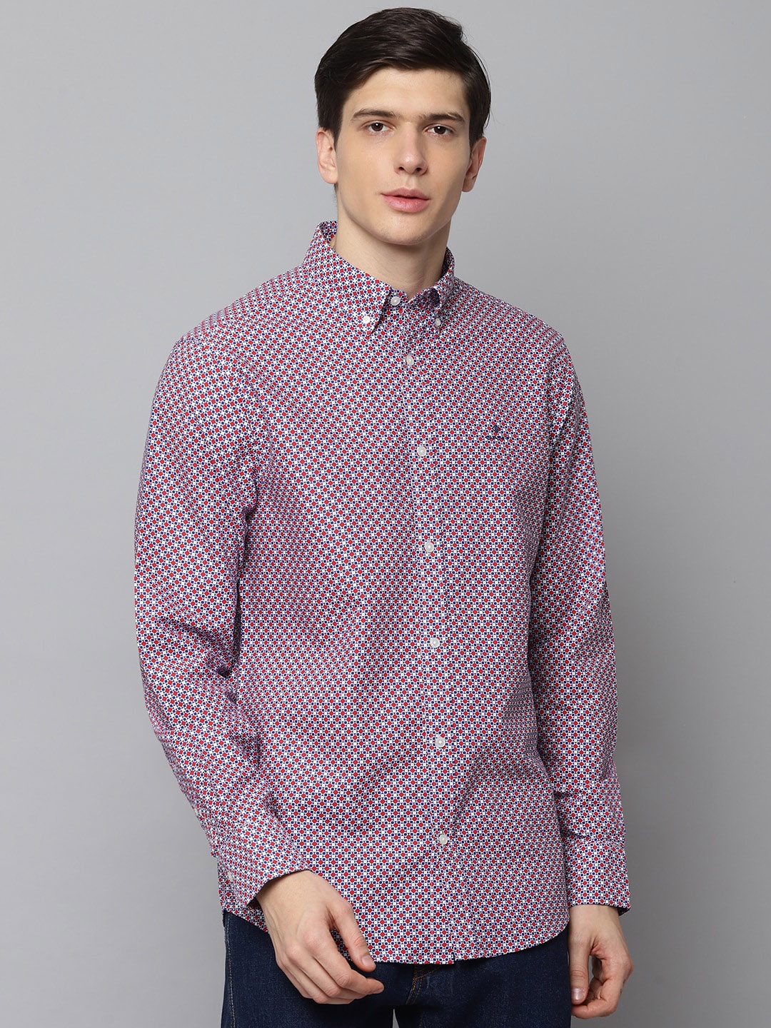 Buy GANT Men Multicoloured Straight Regular Fit Printed Casual Shirt ...