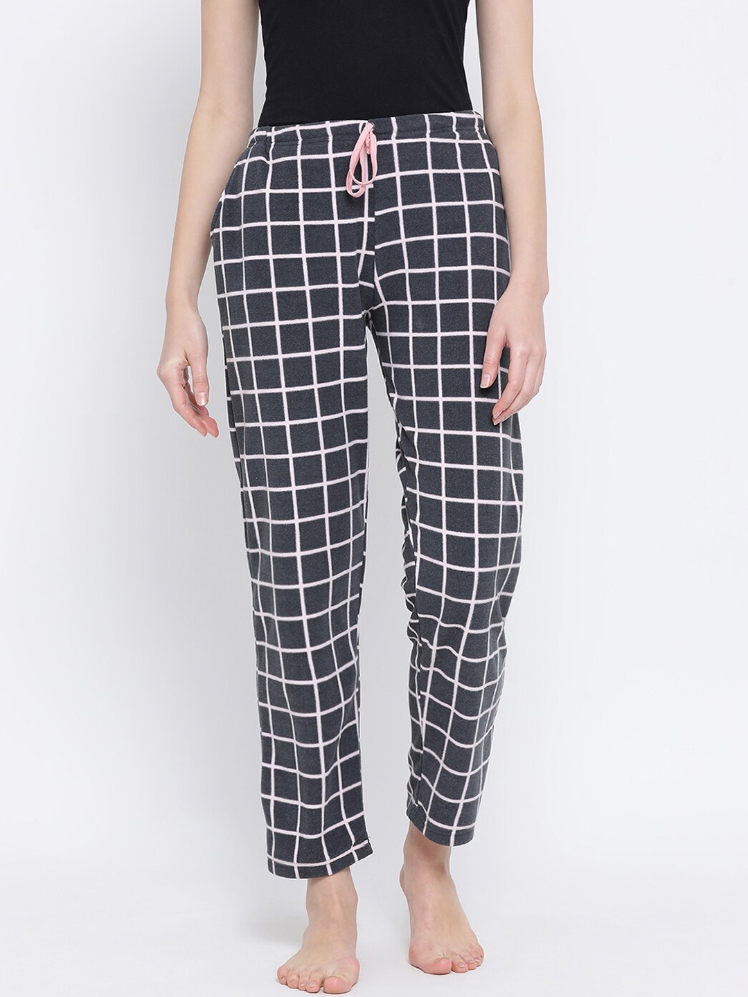 ladies checked lounge pants