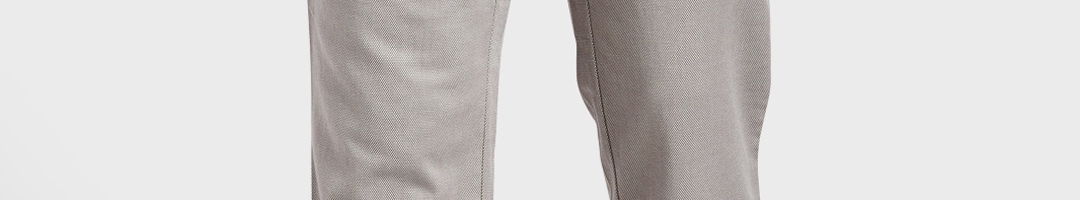Buy ColorPlus Men Grey Regular Fit Solid Regular Trousers - Trousers ...