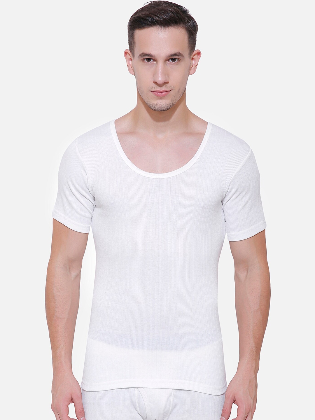 Buy BODYCARE INSIDER Men White Solid Thermal T Shirt - Thermal Tops for ...