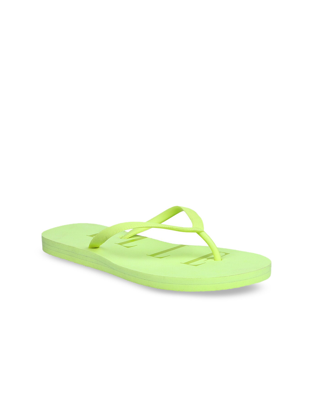 Buy ELLE Women Green Solid Thong Flip Flops - Flip Flops for Women 13095350 | Myntra