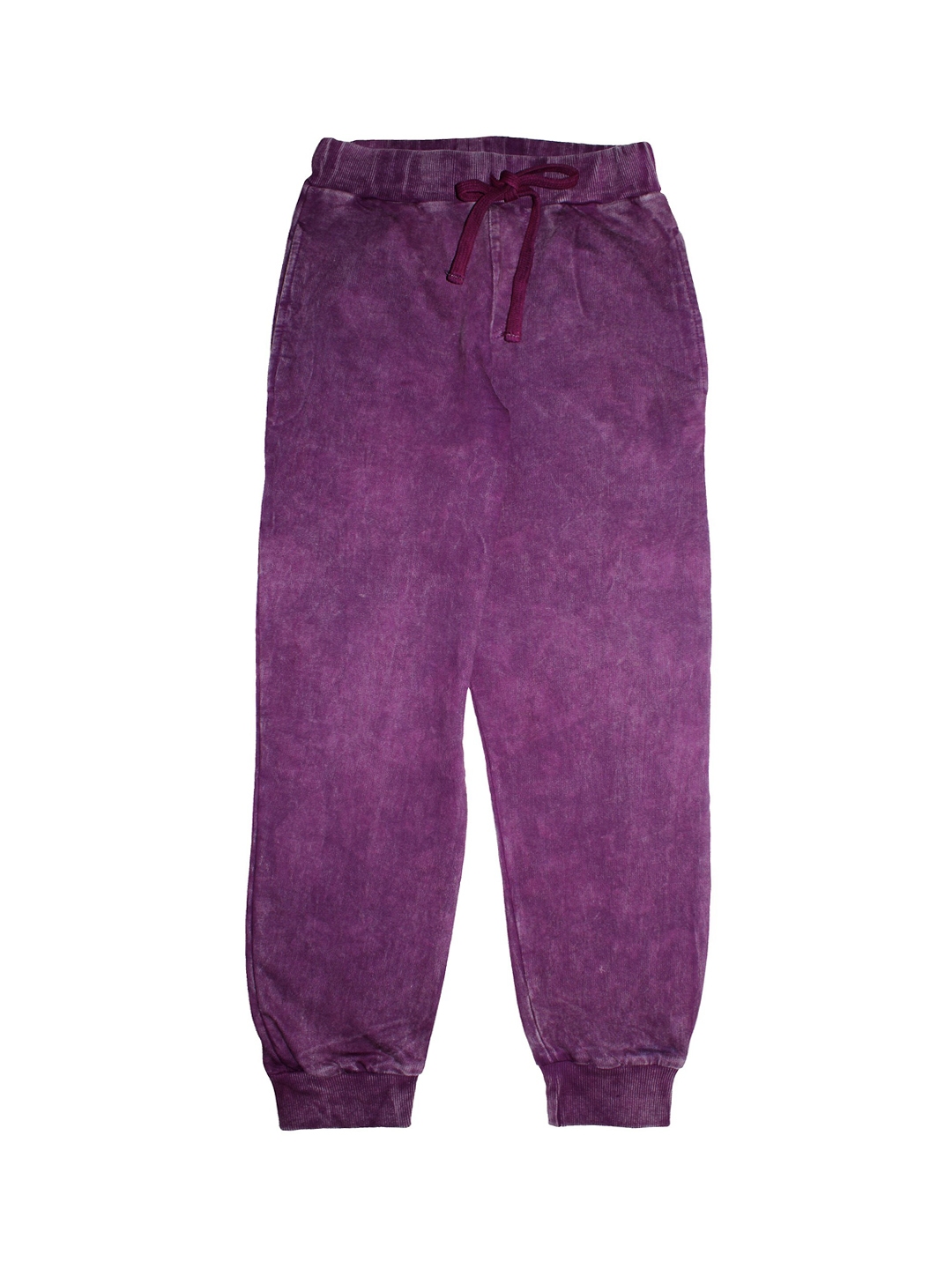 Buy KiddoPanti Boys Purple Solid Dyed Straight Fit Joggers - Track ...