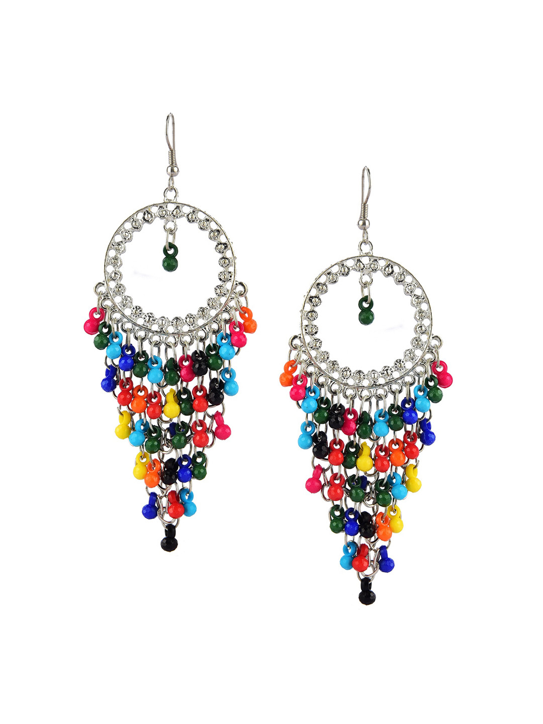 Buy DESI COLOUR Multicoloured Contemporary Drop Earrings Earrings for