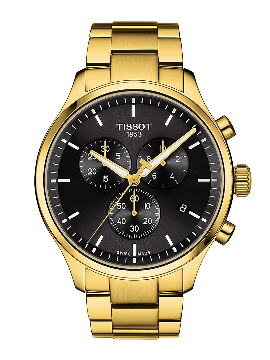 Buy TISSOT Men Black Swiss Made Chronograph Watch T1166173305100 ...