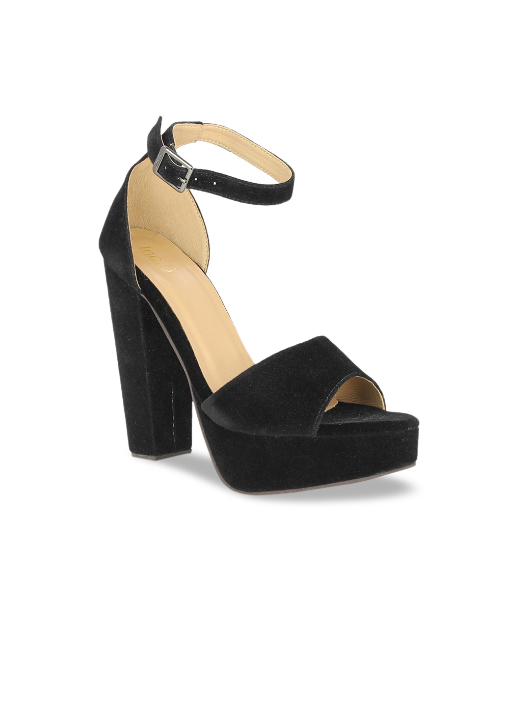 pleasant high block heels in black