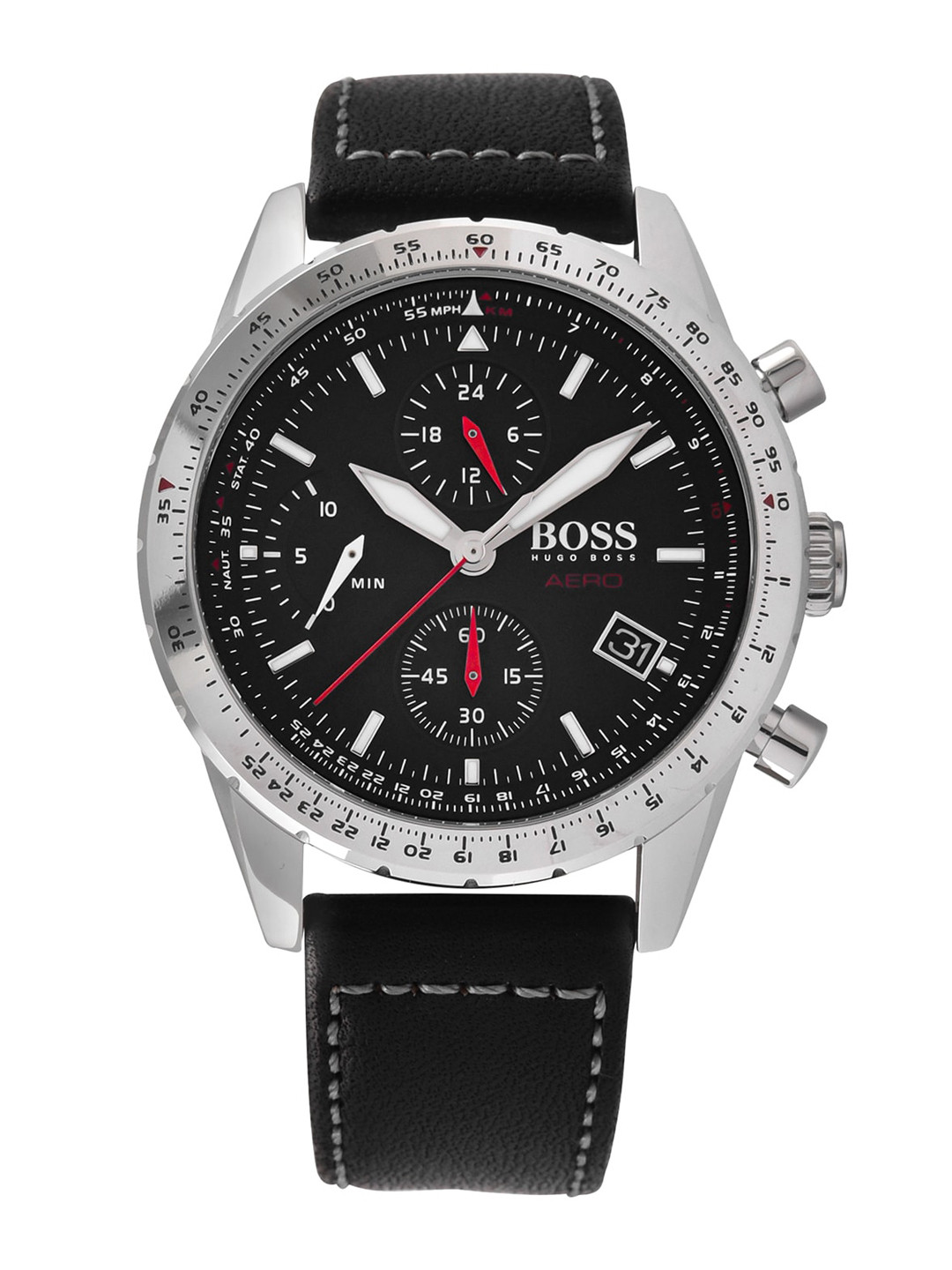 Hugo boss black ion plated chronograph men's watch clearance