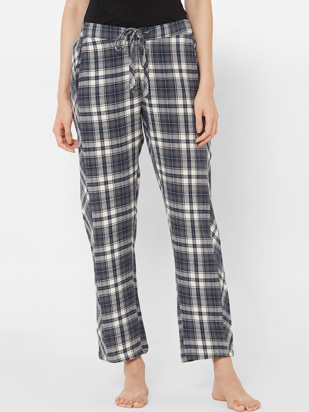 ladies checked lounge pants