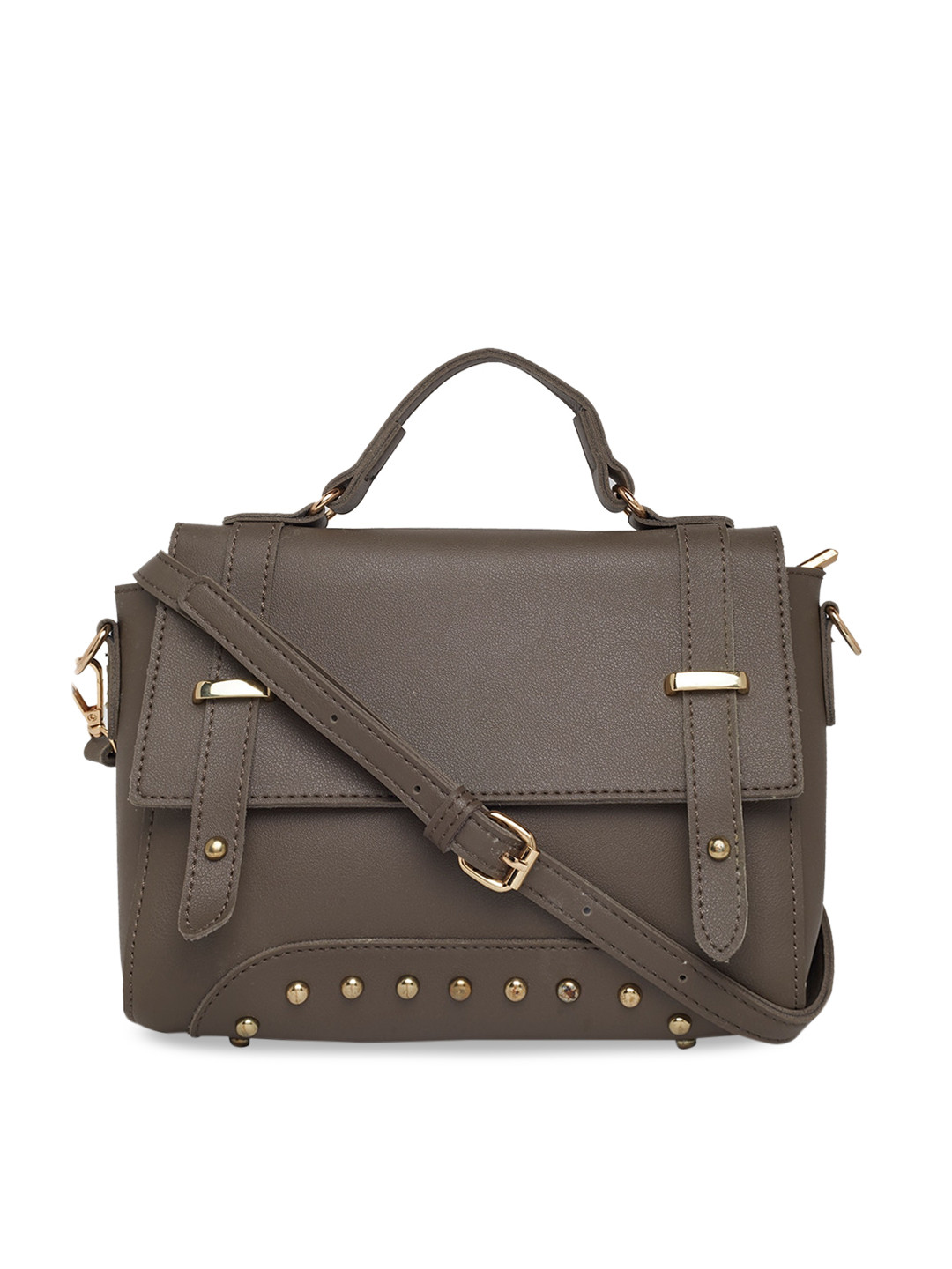 Buy Globus Grey Solid Satchel Cross Body Bag Handbags for Women