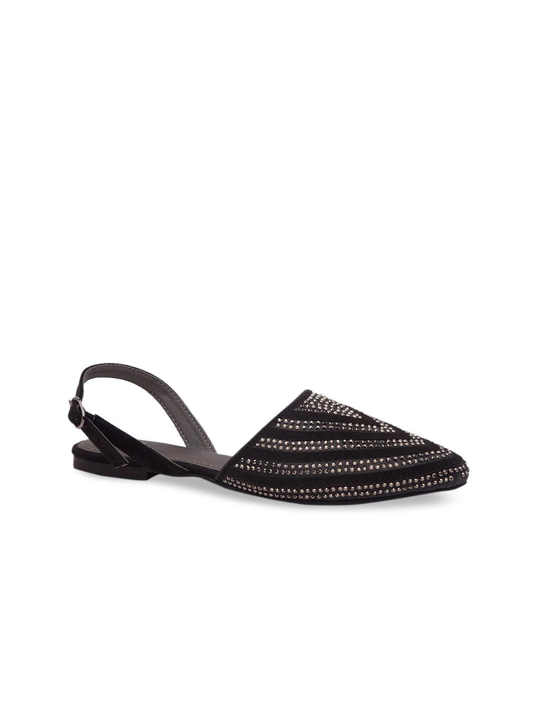 embellished mules flat