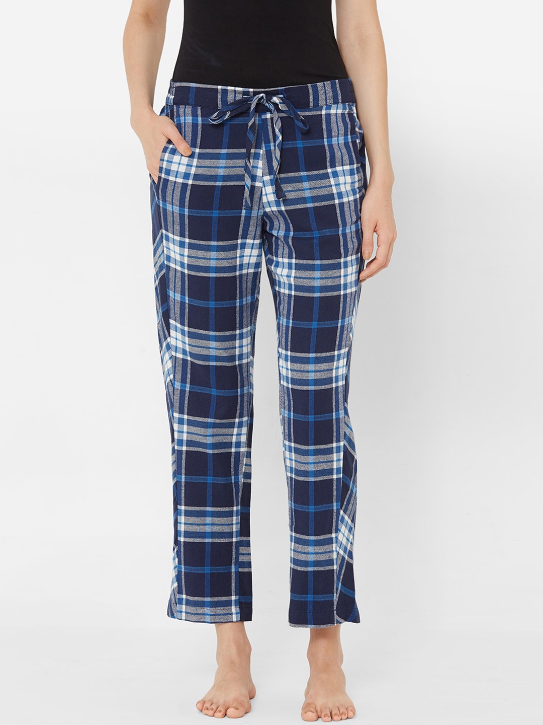 ladies checked lounge pants