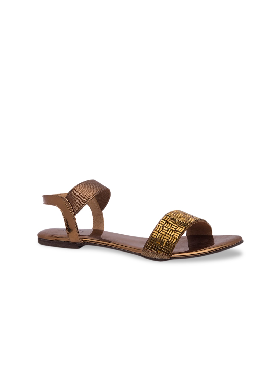 gold flats open toe