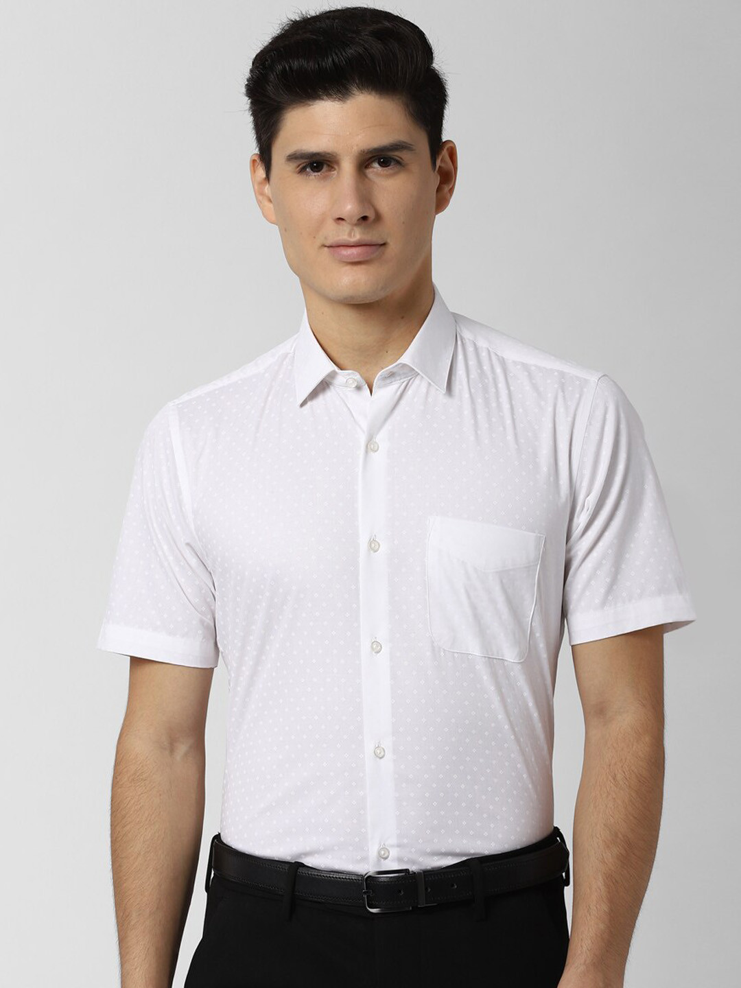 Buy Peter England Men White Slim Fit Self Design Formal Shirt Shirts