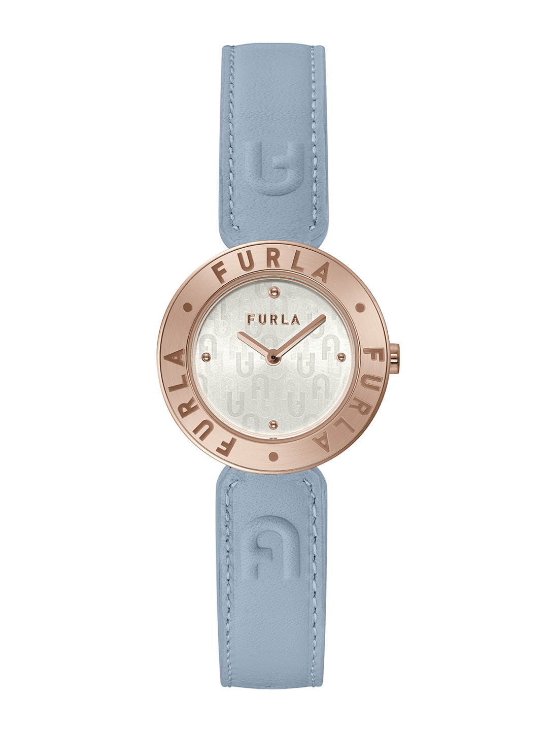 Furla Blue Leather Dress Watch