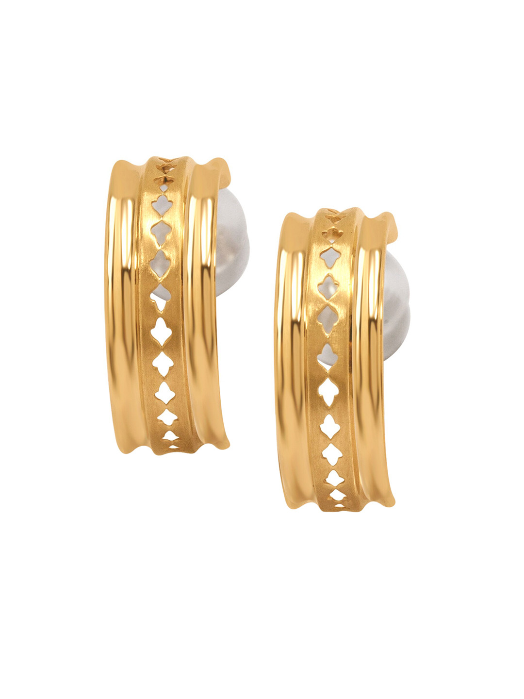 Buy Mia By Tanishq 14 KT Gold Modern Princess Hoop Earrings Earrings