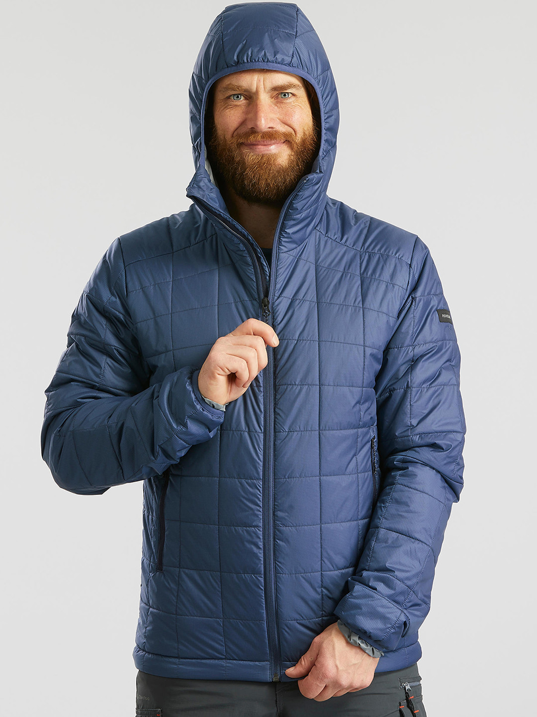 Buy FORCLAZ By Decathlon Men Blue Solid Slim Fit Insulator Padded Jacket - Jackets for Men 