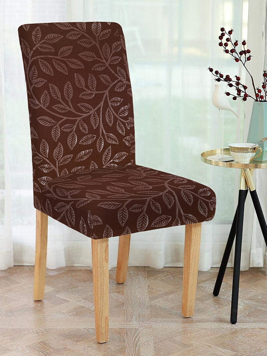 Buy Cortina Brown 6 Pieces Printed Chair Pads Chair Pads for Unisex