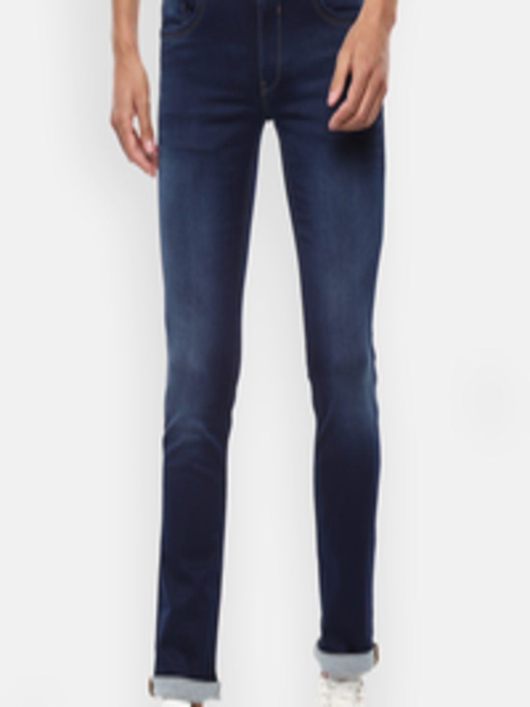 Buy V Dot Men Navy Blue Slim Fit Mid Rise Clean Look Jeans - Jeans for ...