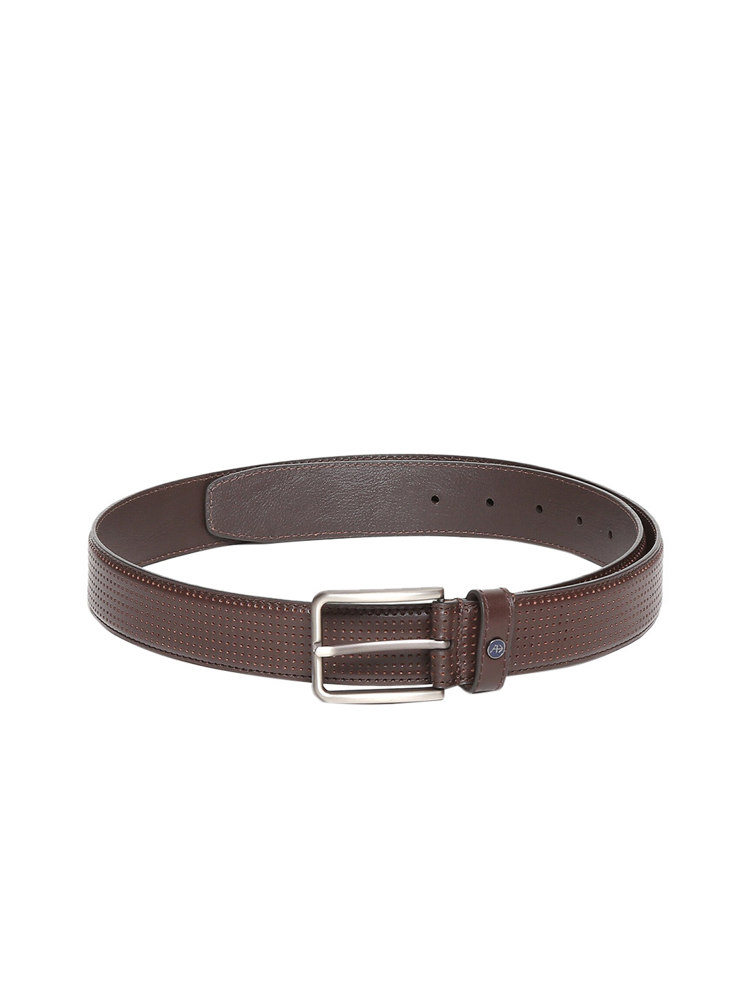 Buy Arrow Men Brown Perforated Leather Belt Belts for Men 13229724