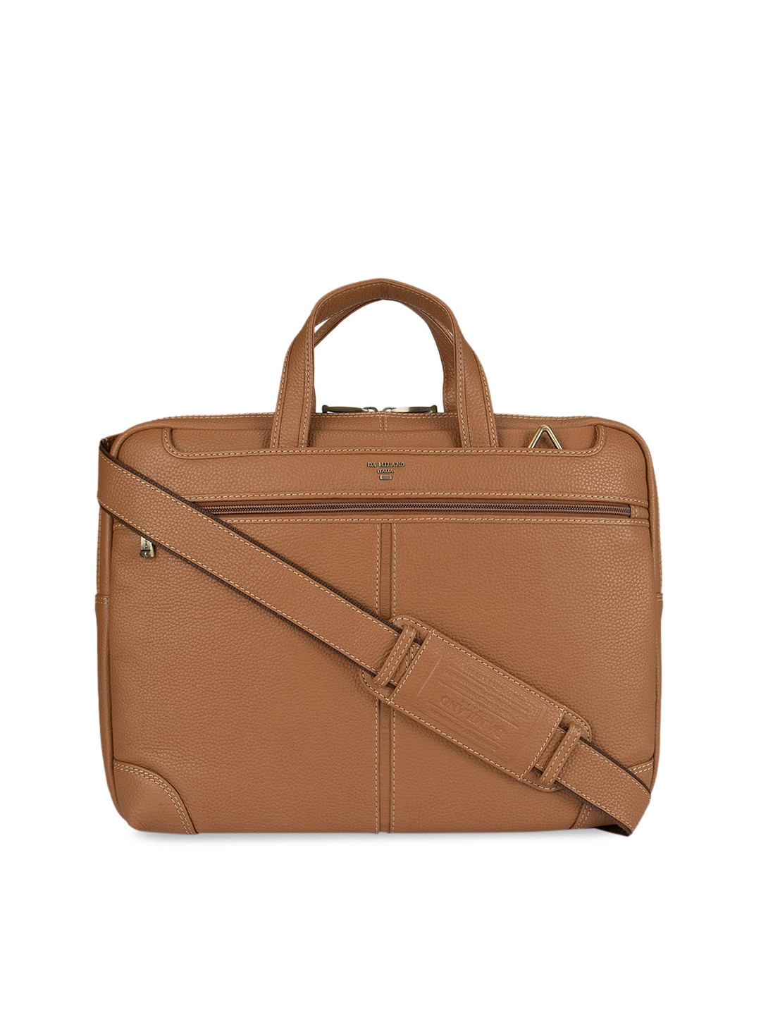 Buy Da Milano Men Brown Solid Leather Laptop Bag Laptop Bag for Men 13252282 Myntra