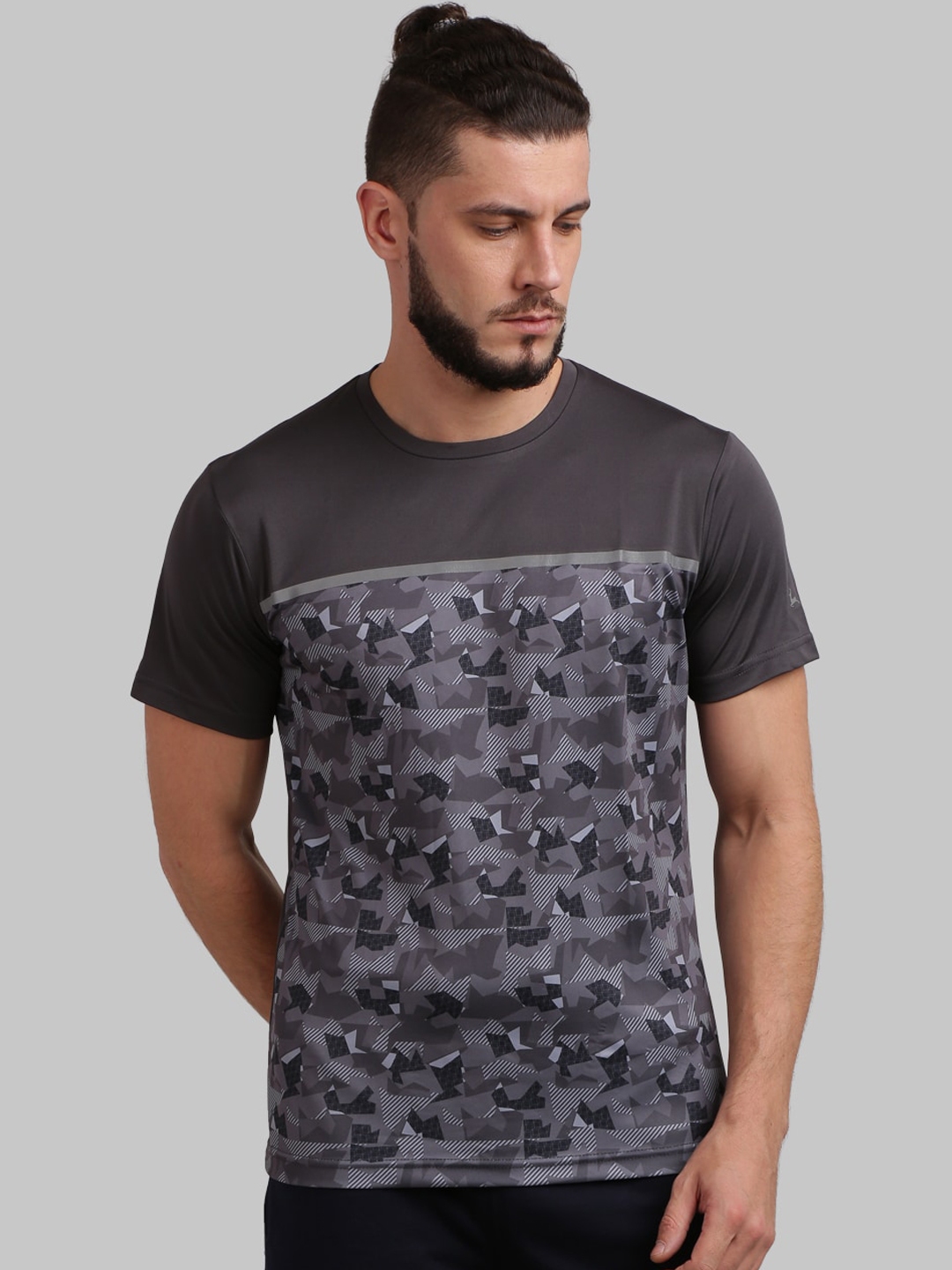Buy Parx Men Grey Printed Round Neck T Shirt - Tshirts for Men 13257556 ...