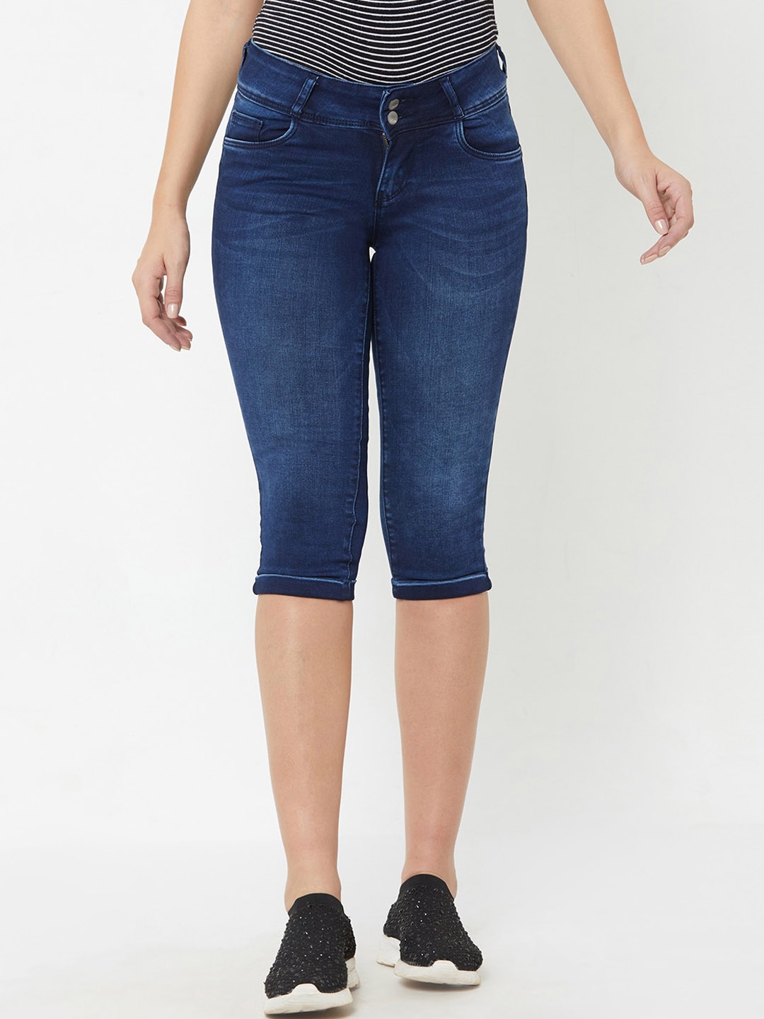 blue jeans capris
