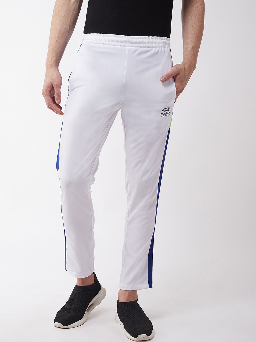 Buy Masch Sports Men White Solid Slim Fit Track Pants - Track Pants for Men 13276204 | Myntra