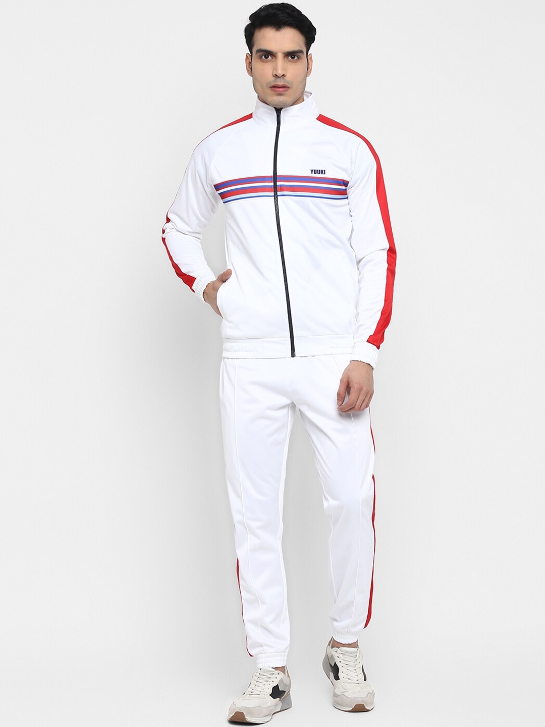 Buy Yuuki Men White Solid Track Suit - Tracksuits for Men 13282280 | Myntra