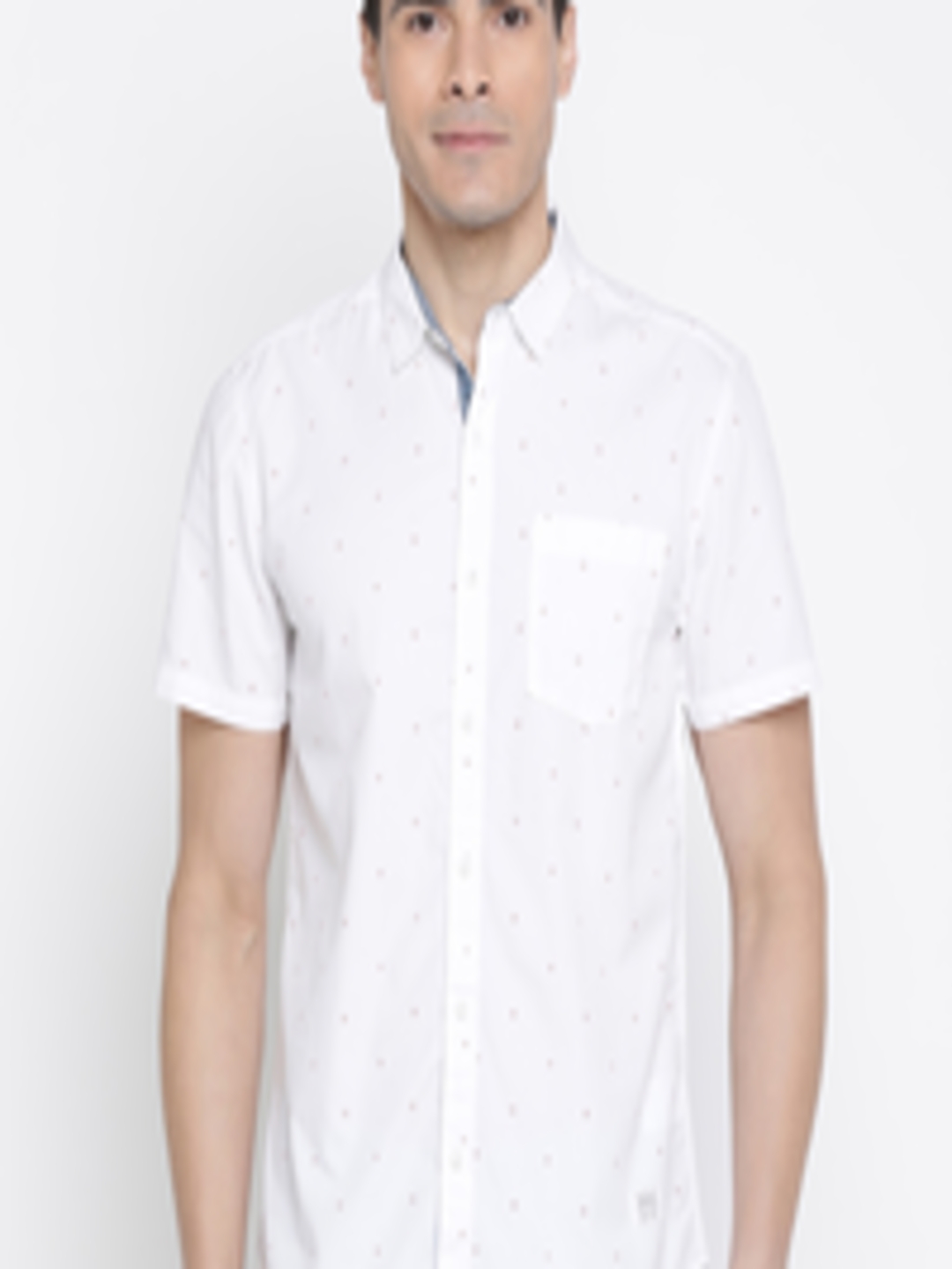 Buy Wrangler Men White Regular Fit Printed Casual Shirt - Shirts for ...