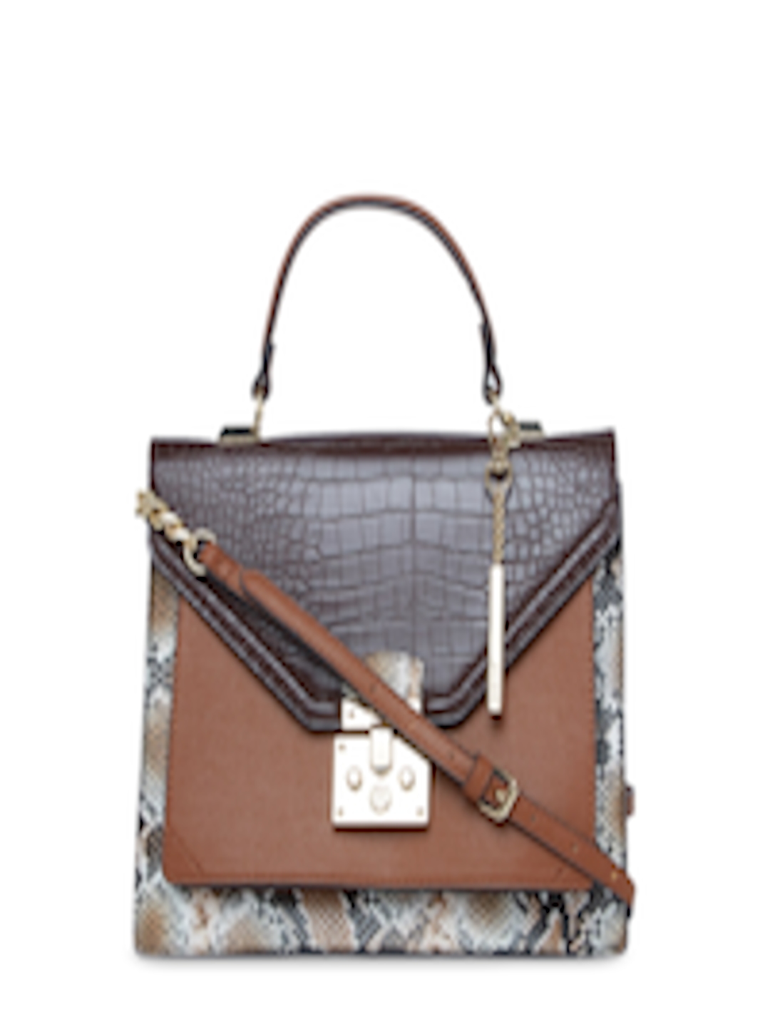 Buy ALDO Brown Textured Satchel Bag - Handbags for Women 13295168 | Myntra