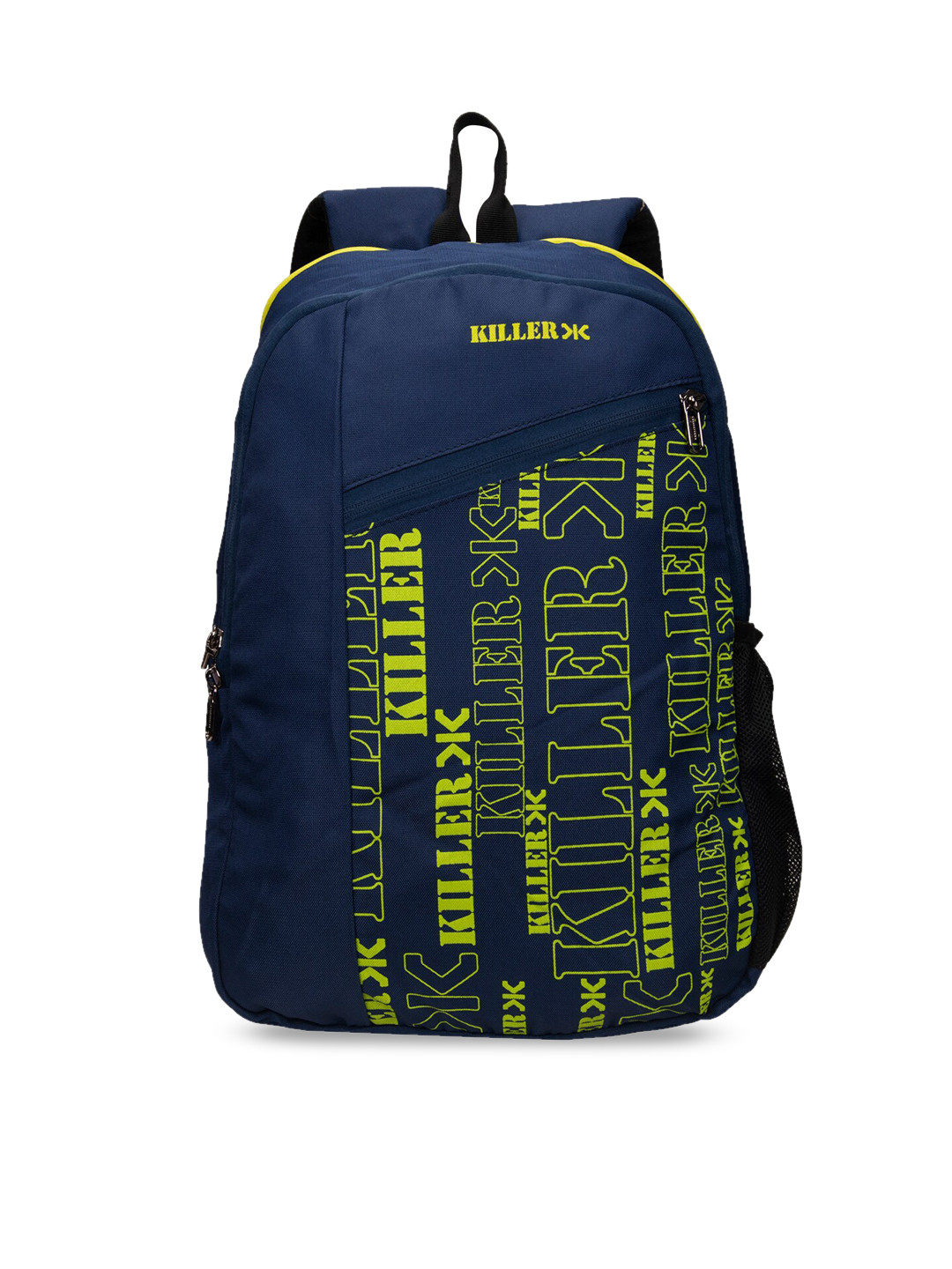 Buy Killer Unisex Navy Blue & Yellow Printed Backpack Backpacks for