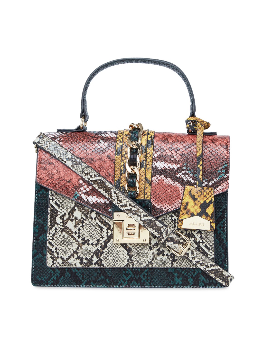 Buy ALDO Green Colourblocked Satchel Handbags for Women 13295158 Myntra