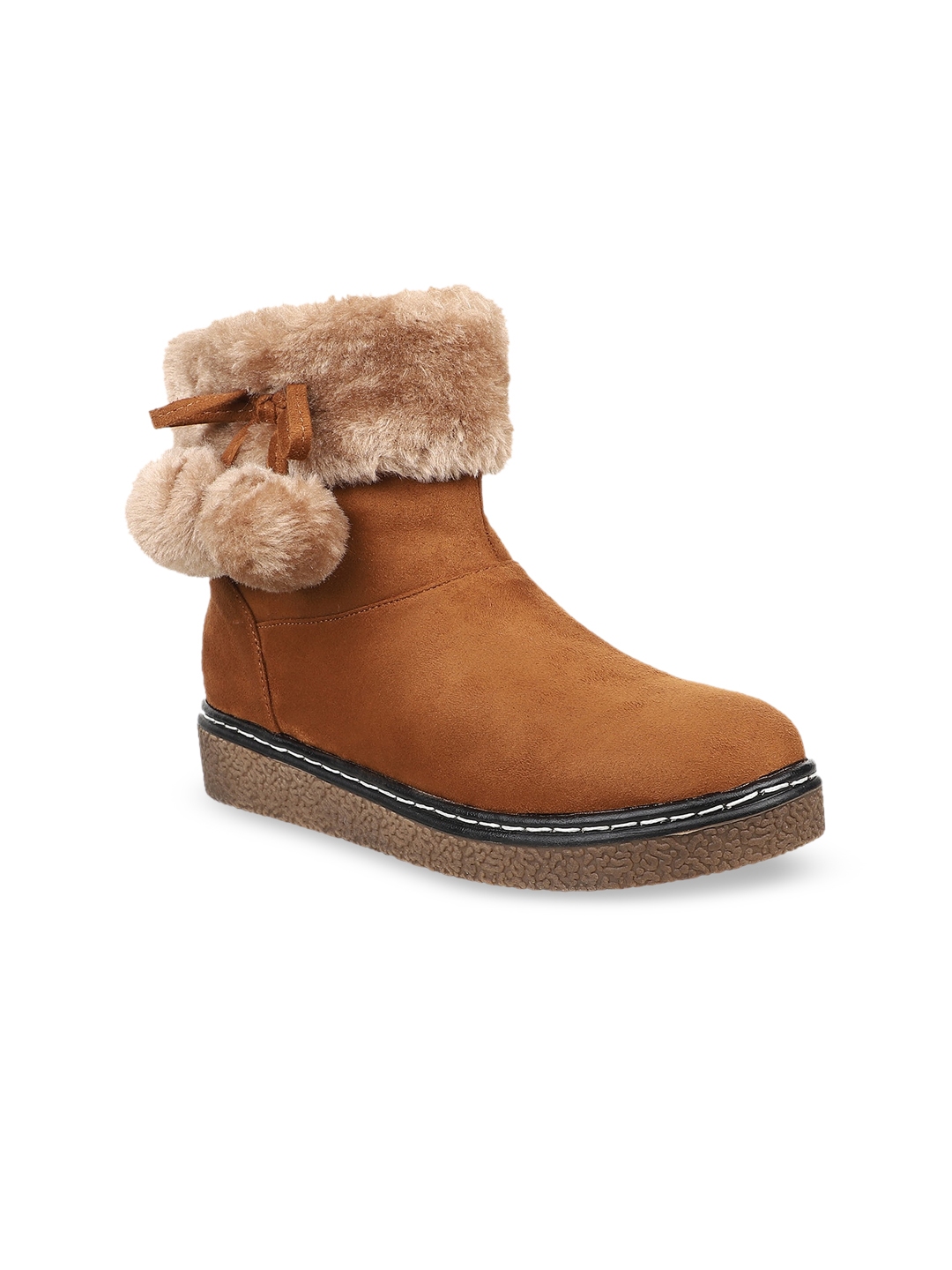 womens tan flat booties