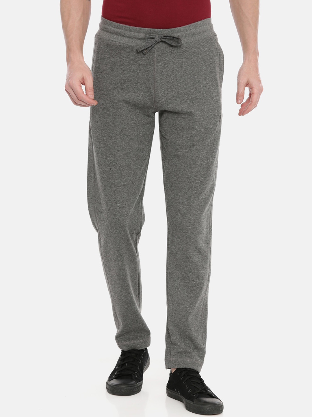 Buy Classic Polo Men Grey Solid Slim Fit Track Pants Track Pants for