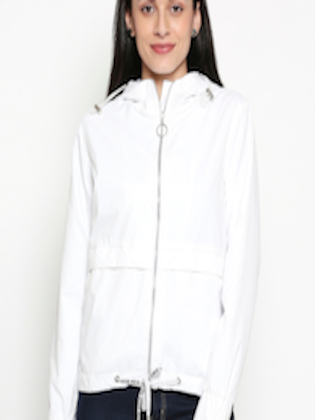 Buy People Women White Solid Tailored Jacket - Jackets for Women ...