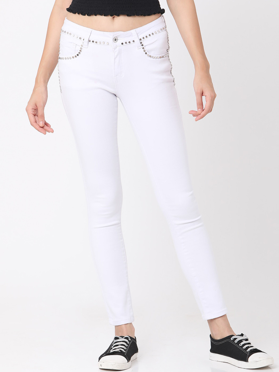 Buy Deal Jeans Women White Slim Fit Jeans Jeans for Women 13328676