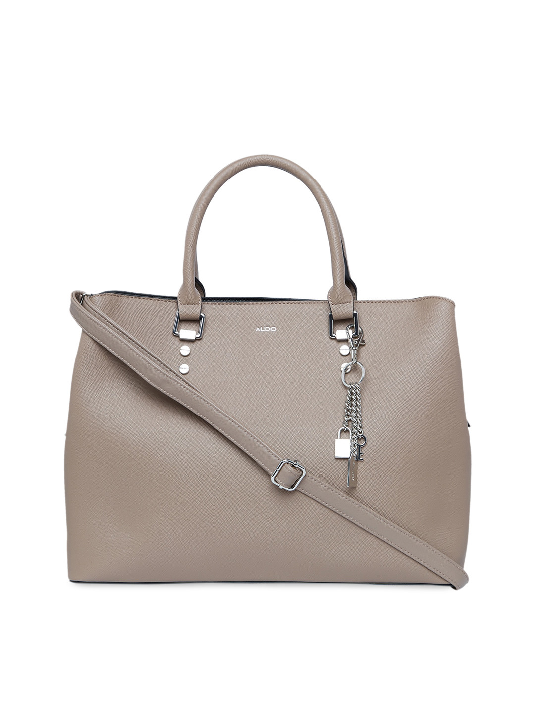 Buy ALDO Women Beige Solid Laptop Bag With Sling Strap Laptop Bag for