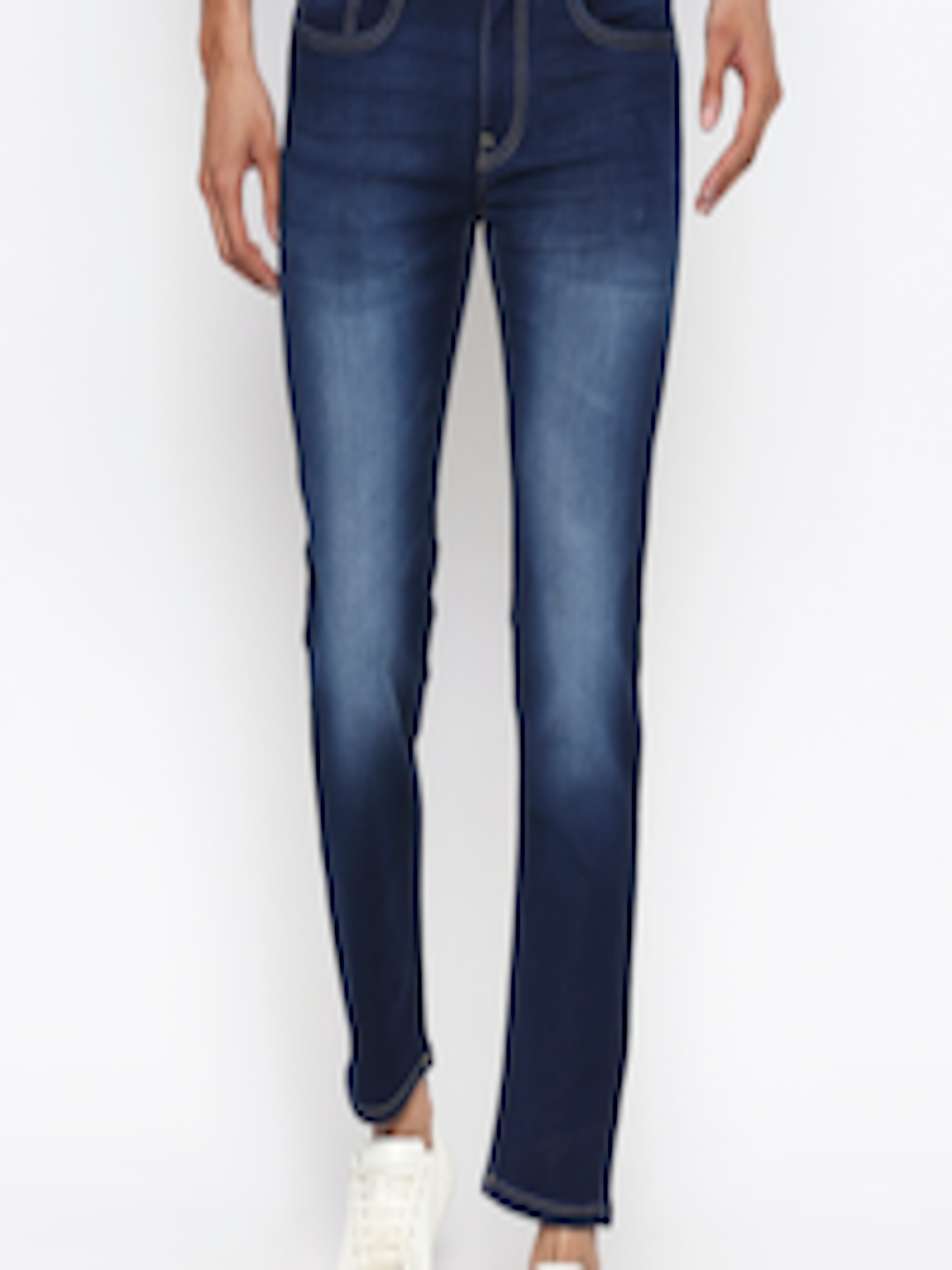 Buy People Men Navy Blue Skinny Fit Jeans - Jeans for Men 13324356 | Myntra