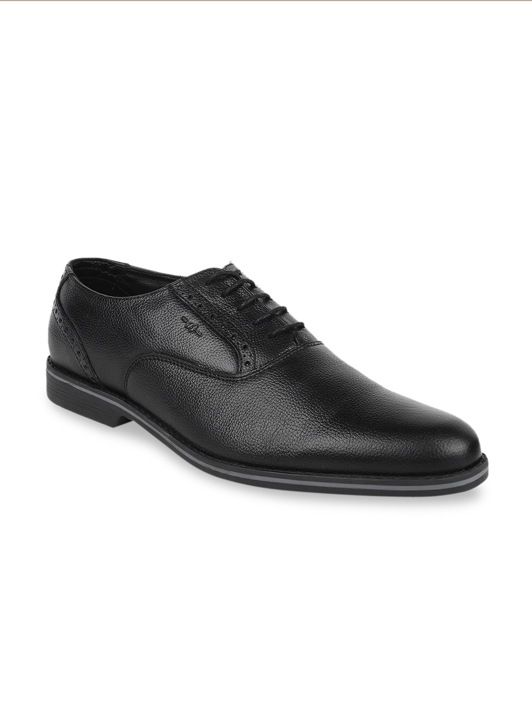 Buy Bata Men Black Solid Leather Formal Oxfords Formal Shoes for Men