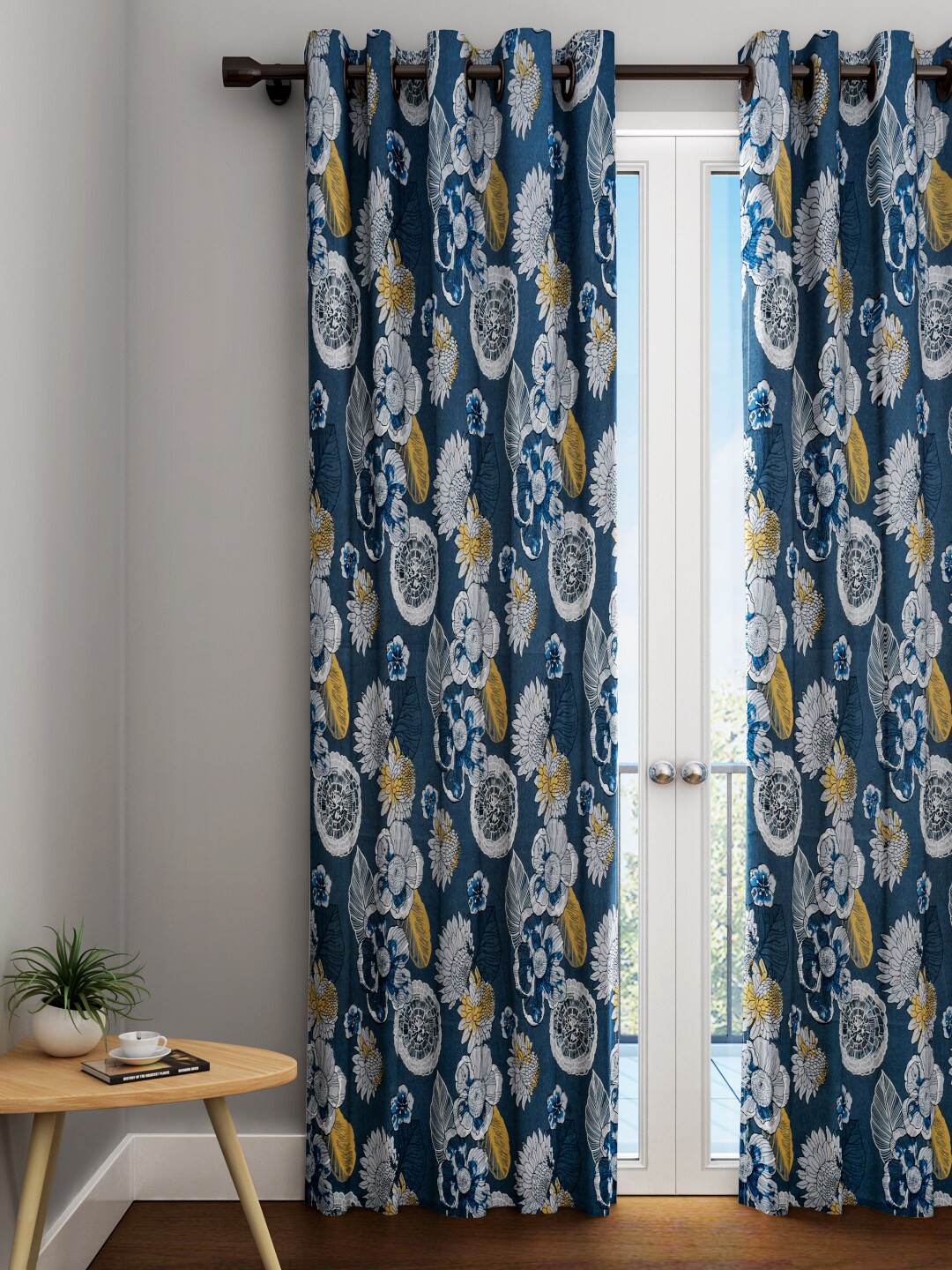 Buy URBAN DREAM Blue Single Curtain Curtain Curtains And Sheers for