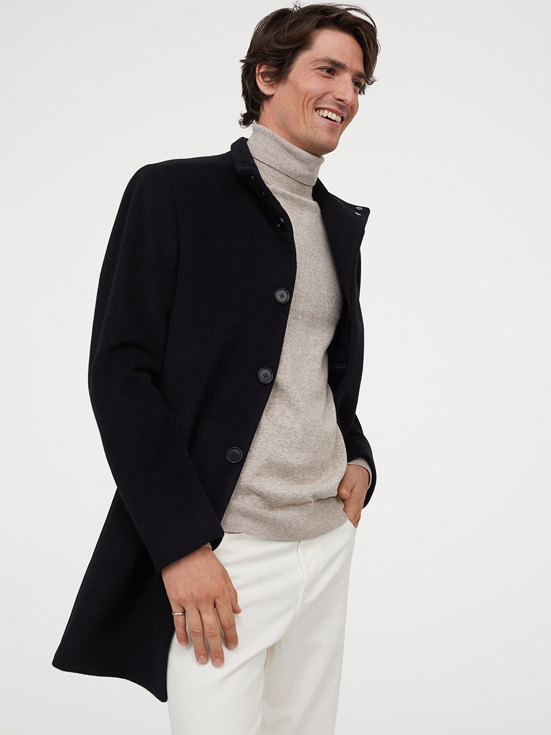 black coat h&m