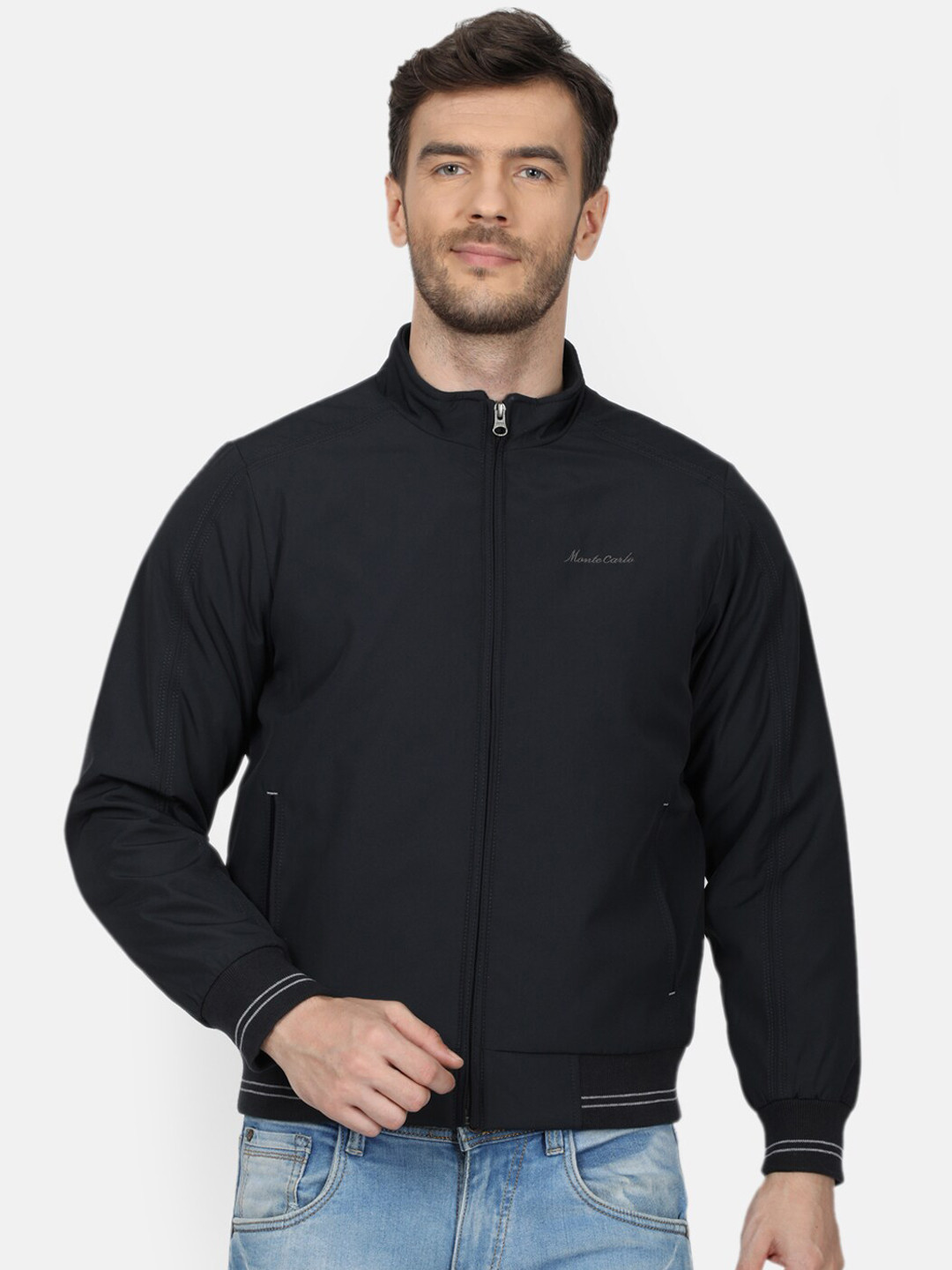 Buy Monte Carlo Men Black Solid Padded Jacket Jackets for Men 13149946 Myntra