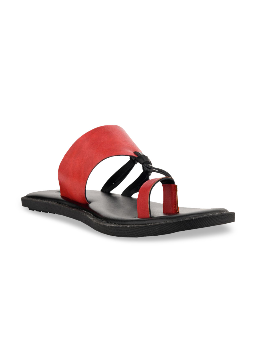 Buy SKO Men Red & Black Solid Comfort Sandals - Sandals for Men 13342276 | Myntra