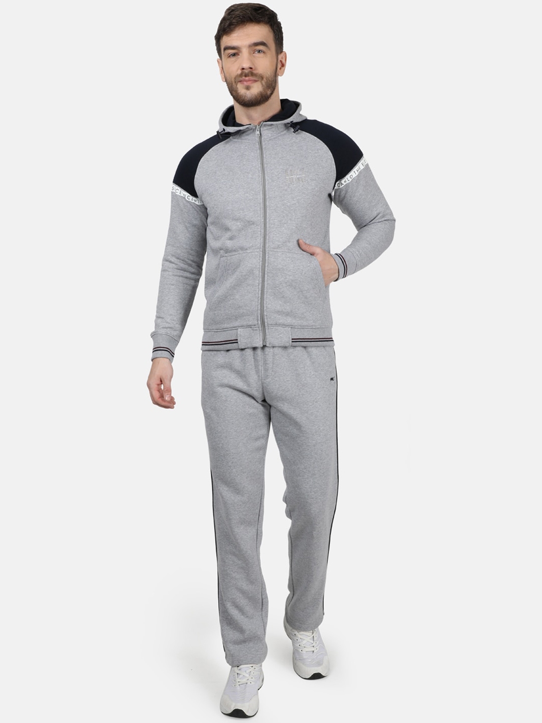 Buy Monte Carlo Men Grey Solid Track Suit - Tracksuits for Men 13342720 ...