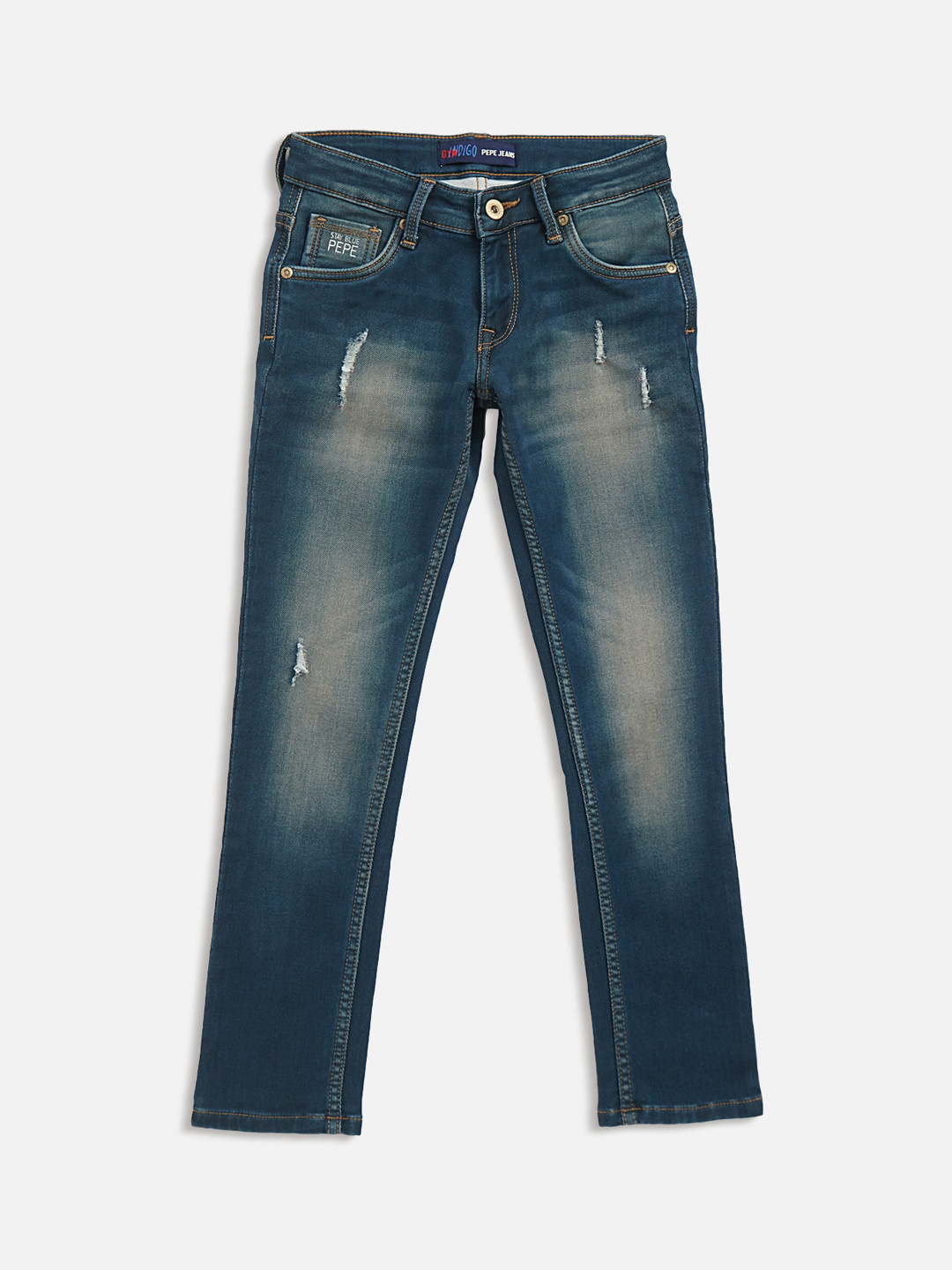 Pepe Jeans Garçon – Jean Coupe Ajustée Taille Mi-Haute Rinçage Foncé Durable 98% Coton Élasthanne